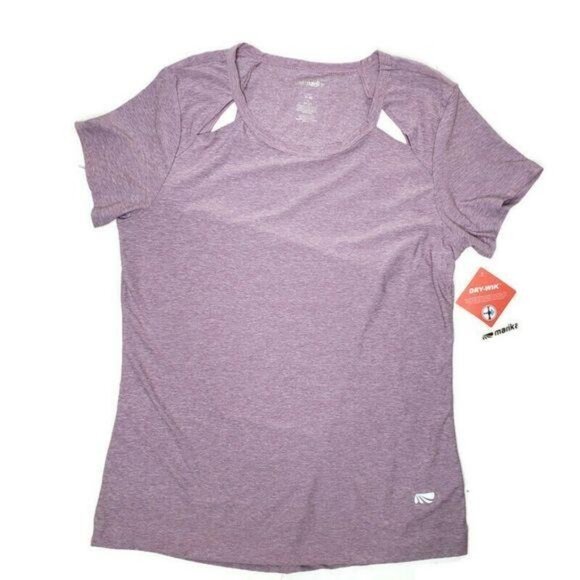 Marika NWT Dry Wik Heather Purple Cutout back Active gym yoga Top size Small - Picture 2 of 5
